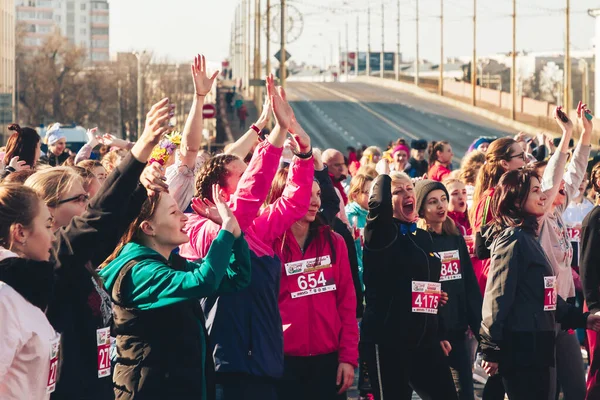 8 mars 2019 Minsk Belarus Race till ära av kvinnodagen helgdag den 8 mars — Stockfoto