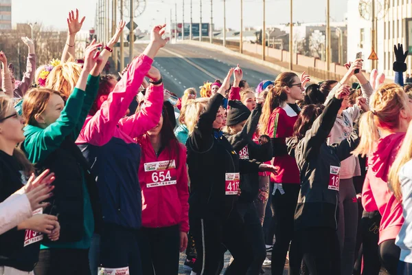 8 Mart 2019, Minsk Belarus Yarışı Kadınlar Günü onuruna 8 Mart