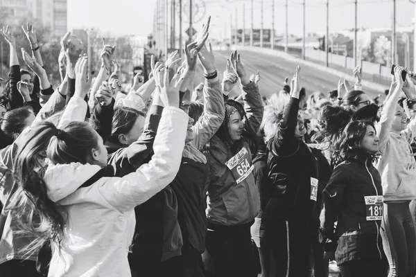 8 Mart 2019, Minsk Belarus Yarışı Kadınlar Günü onuruna 8 Mart