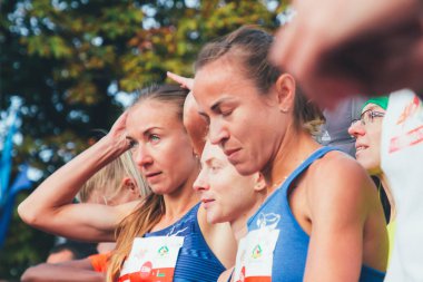 15 Eylül 2018 Minsk Belarus Yarı Maraton Minsk 2019