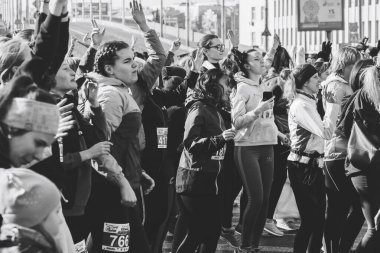 8 Mart 2019, Minsk Belarus Yarışı Kadınlar Günü onuruna 8 Mart