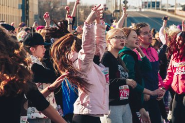 8 Mart 2019, Minsk Belarus Yarışı Kadınlar Günü onuruna 8 Mart