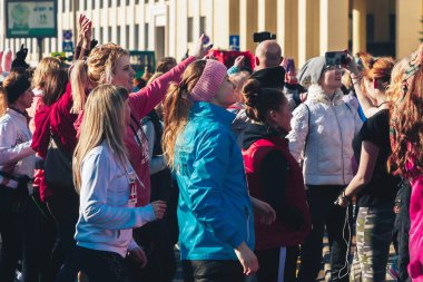 8 Mart 2019, Minsk Belarus Yarışı Kadınlar Günü onuruna 8 Mart