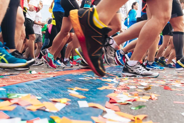September 15, 2018 Minsk Belarus Half Marathon Minsk 2019 Running in the city — Stock Photo, Image