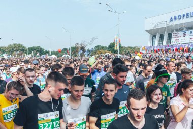 9 Eylül 2018 Minsk Belarus Yarı Maraton Minsk 2018