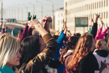 8 Mart 2019, Minsk Belarus Yarışı Kadınlar Günü onuruna 8 Mart