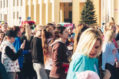 8 Mart 2019, Minsk Belarus Yarışı Kadınlar Günü onuruna 8 Mart