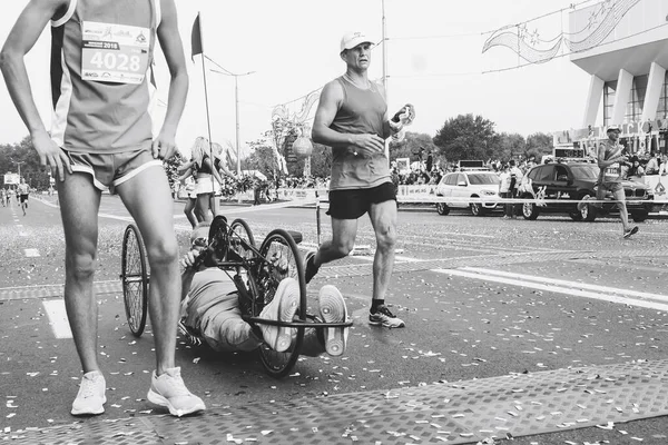 Settembre 9, 2018 Minsk Bielorussia Mezza Maratona Minsk 2018 Correre in città — Foto Stock