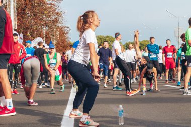 15 Eylül 2018 Minsk Belarus Yarı Maraton Minsk 2019