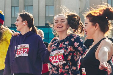 8 Mart 2019, Minsk Belarus Yarışı Kadınlar Günü onuruna 8 Mart