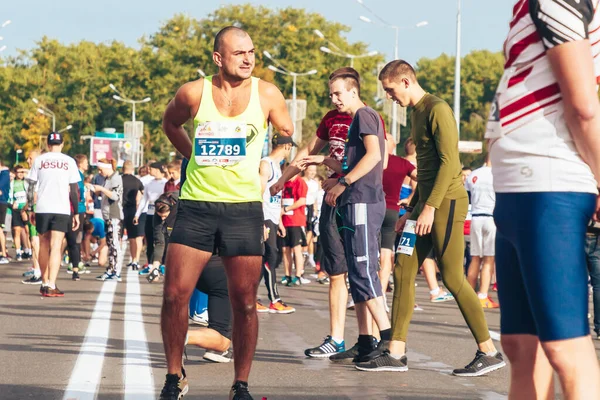 15 settembre 2018 Minsk Bielorussia Mezza Maratona Minsk 2019 Correre in città — Foto Stock