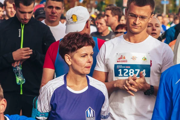 15. September 2018 Minsk Weißrussland Halbmarathon Minsk 2019 Laufen in der Stadt — Stockfoto