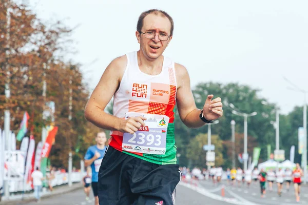 Septiembre 2018 Minsk Bielorrusia Media Maratón Minsk 2018 Una Carrera — Foto de Stock