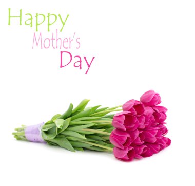 gelen Lale çiçek buketi beyaz izole