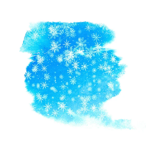 Winter Snow Blue Background Snowflakes — Stock Photo, Image