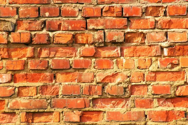 Grunge Orange Tegel Vägg Bakgrundsstruktur — Stockfoto