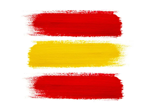 Bandera España Fondo Pincelada — Foto de Stock