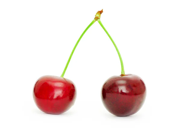 Sweet Cherry Isolerad Vit — Stockfoto