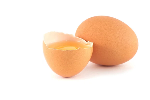 Brown Eggs White Background — Stock Photo, Image