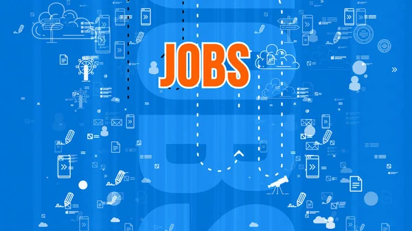 Cheery orange job design sign and icons