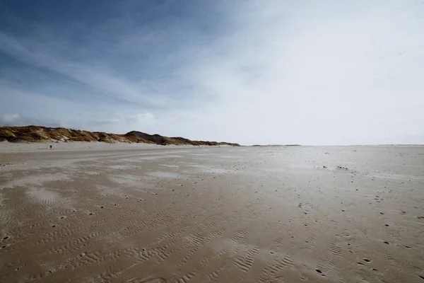 Dramatic Sunset dunes on the island of Amrum in spring — Stock Photo, Image