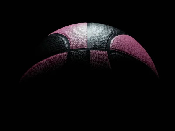 Magenta e bola de basquete moderno preto para homens ou mulheres em bla — Fotografia de Stock