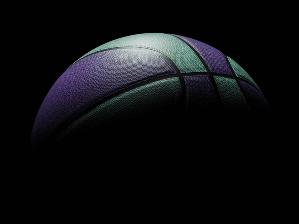 Groene en magenta basketbal bal sport poster of flyer backgro — Stockfoto