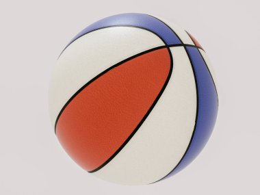 Dramatik aydınlatma ile kırmızı ve mavi renkli ABD basketbol topu 