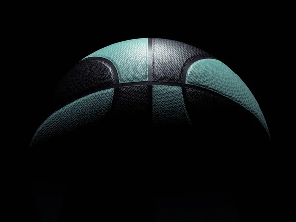 Yeşil ve siyah basketbol topu spor poster veya Flyer artalan — Stok fotoğraf