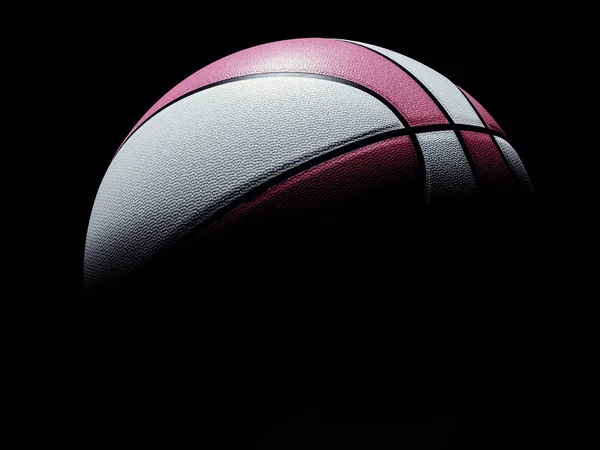 品红色和白色现代篮球为男人或女人在Bla — 图库照片