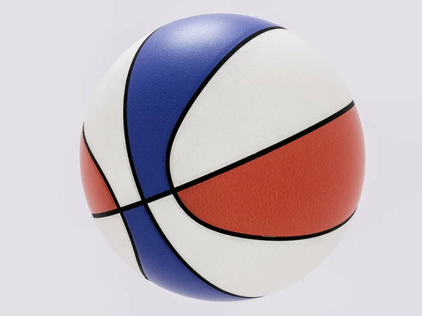 Κόκκινο και μπλε χρώμα ΗΠΑ μπάλα μπάσκετ με δραματικό φωτισμό — Φωτογραφία Αρχείου