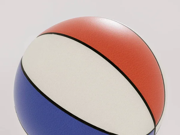 Red and blue colored USA basketball ball with dramatic lighting — Stock Photo, Image