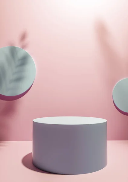 Pembe stüdyo arka planda dairesel ekran kaidesi