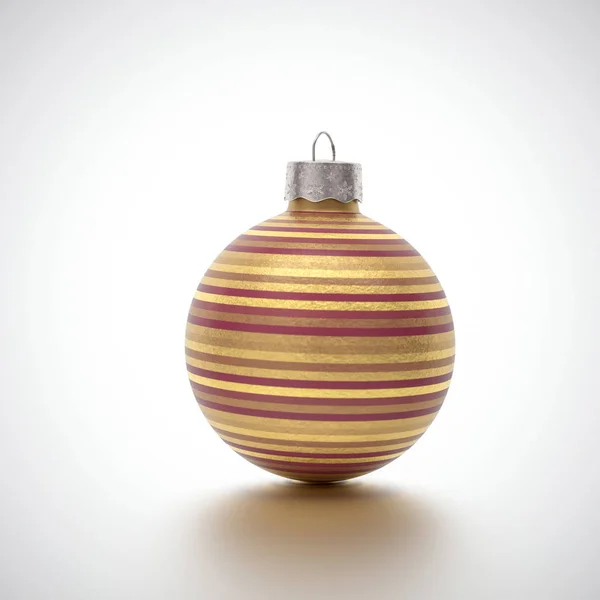 Bauble decorativo di Natale rosso e oro — Foto Stock