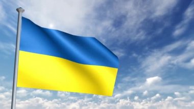 Ukrayna'nın 3D bayrak animasyon