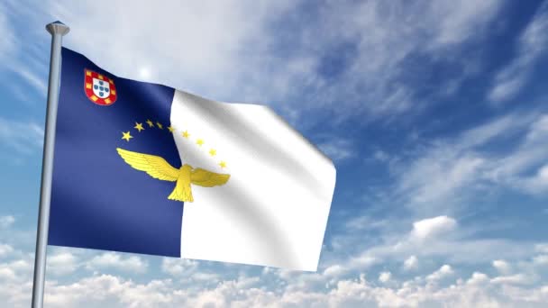 Animation Drapeau Des Açores — Video