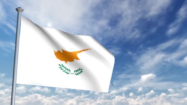 Flag Animation Cyprus — Stock Video