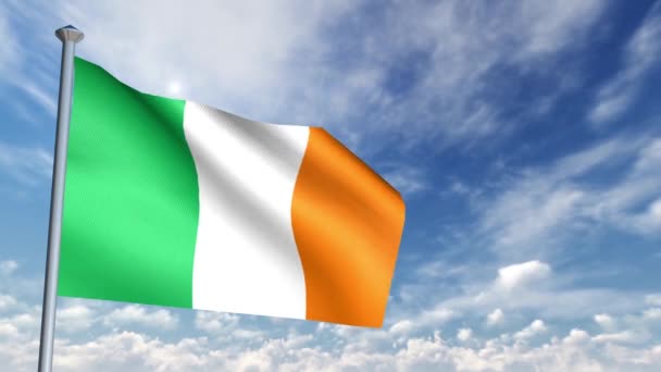 Animazione Bandiera Dell Irlanda — Video Stock