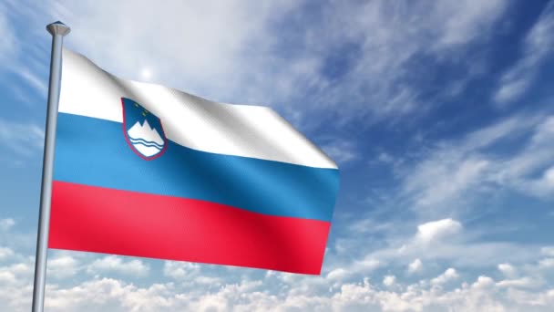 Animación Bandera Eslovenia — Vídeo de stock