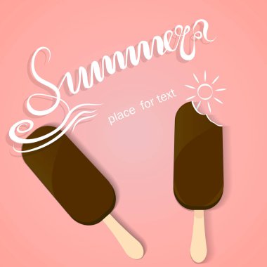 dondurma ve metin için yer ile basit yaz arka plan