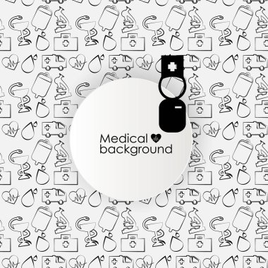 Tıbbi arka plan metin için yer ile. Vektör