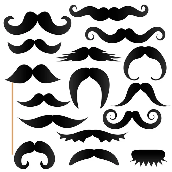 Bâton Moustache Accessoires Photomaton Vecteur — Image vectorielle