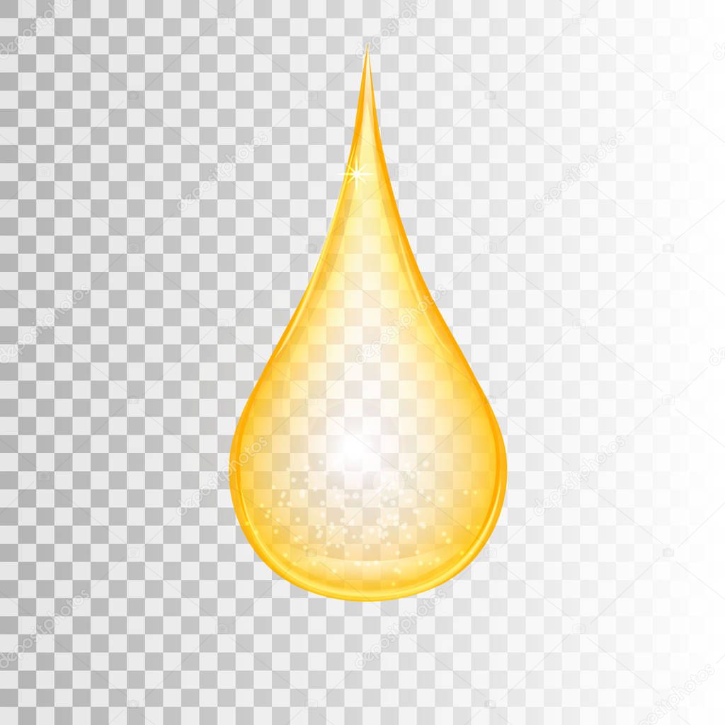 a drop of oil isolated on a transparent background. Vector