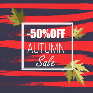 Satılık sonbahar afiş. Vektör