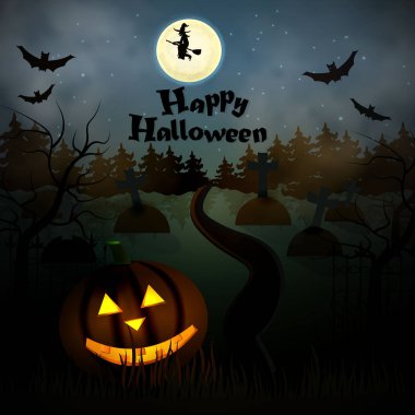 Cadılar Bayramı geçmişi. Vektör illüstrasyonu