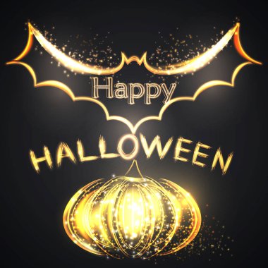 Mutlu Cadılar Bayramı. Vektör illüstrasyonu. 