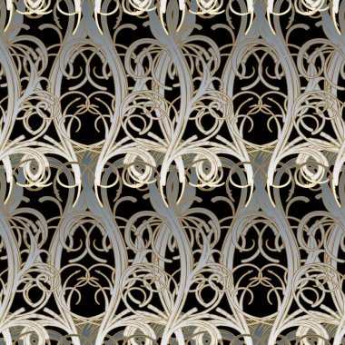 Kusursuz çiçek deseni. Vektör illüstrasyonu