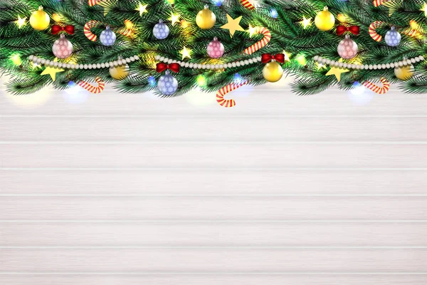 明るいお祝いクリスマス背景 フラット位置ベクトル — ストックベクタ