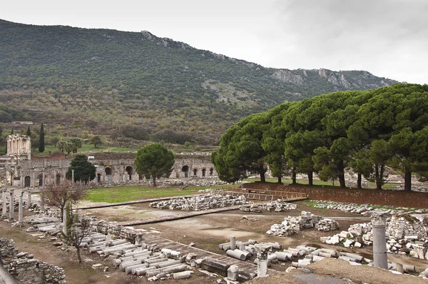 Las Ruinas Antigua Ciudad Griega Éfeso Oeste Turquía — Foto de Stock