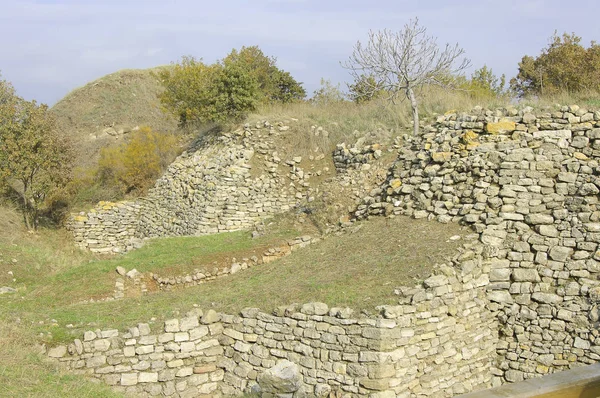 Les Ruines Ville Grecque Antique Troie — Photo